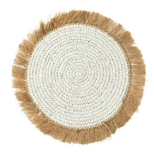Sprawdź Water Hyacinth Raffia Placemat - White Natural