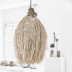 Lampa wisząca boho - The Shaggy M, E27, Rattan small 2