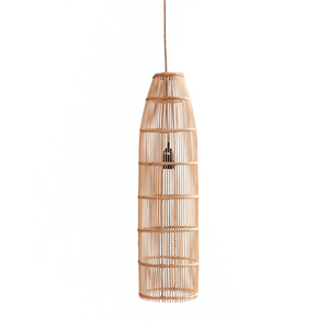Duża lampa wisząca - The Fish Trap L, E27, Rattan, dekoracja do domu - wyprzedaż small 0