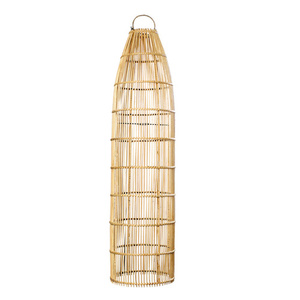 Duża lampa wisząca - The Fish Trap L, E27, Rattan, dekoracja do domu - wyprzedaż small 1