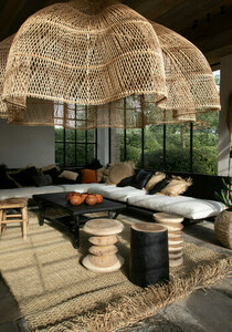Lampa kwiat wisząca - The Whipped XXL, E27, Rattan small 3
