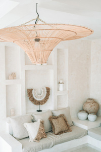 Lampa wisząca Sky Pendant L, E27, Rattan, lampki boho small 3