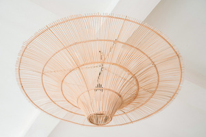 Lampa wisząca kapelusz - The Sky Pendant XXL, E27, Rattan, styl boho small 4