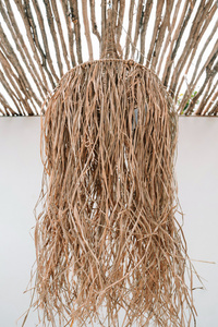 Lampa handmade wisząca - The Honolulu, E27, rattan, styl boho small 3
