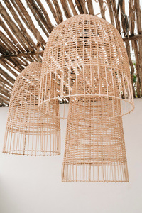 Lampa wisząca pleciona - The Amalfi M, E27, Rattan, oświetlenie nad wyspą small 1