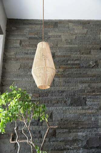 Sprawdź Klosz do lampy wiszącej The Afrodisiac M, rattan naturalny, E27, 30x60 cm