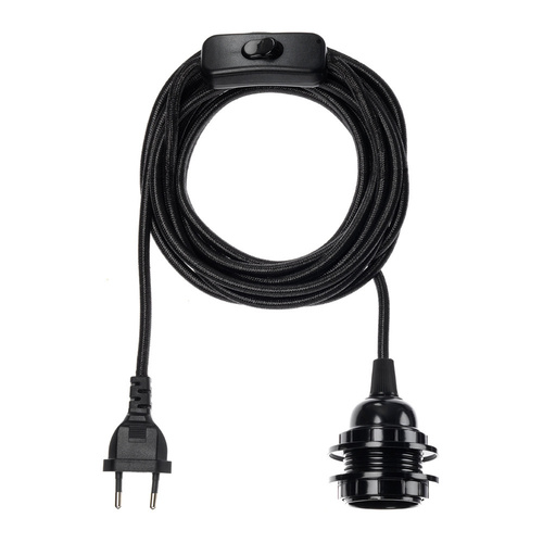 Sprawdź Lampa wisząca BAZAR BIZAR Cable Fittings czarna metalowa 450 cm