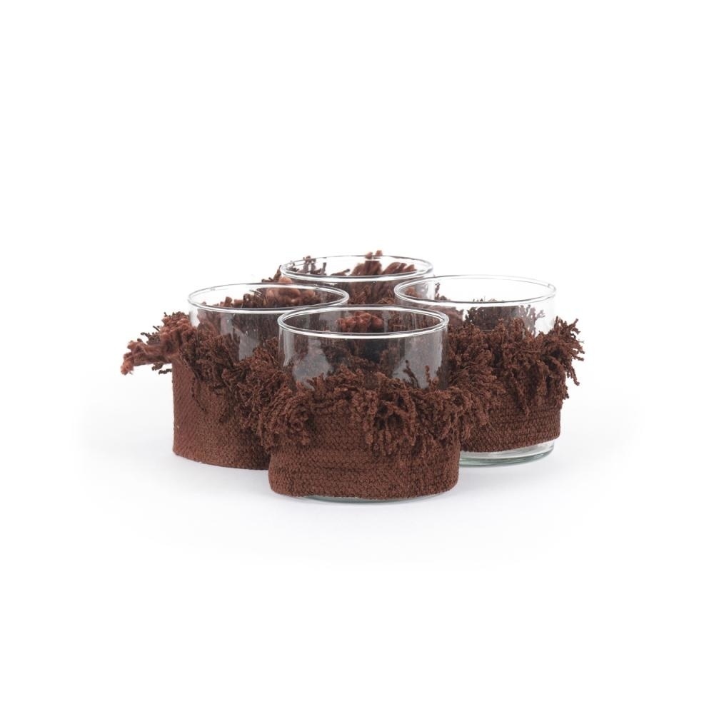 Sprawdź Oh My Gee Candle Holder - Burgundy Velvet - M - Set of 4 Oh My Gee Candle Holder - Burgundy Velvet - M - Set of 4