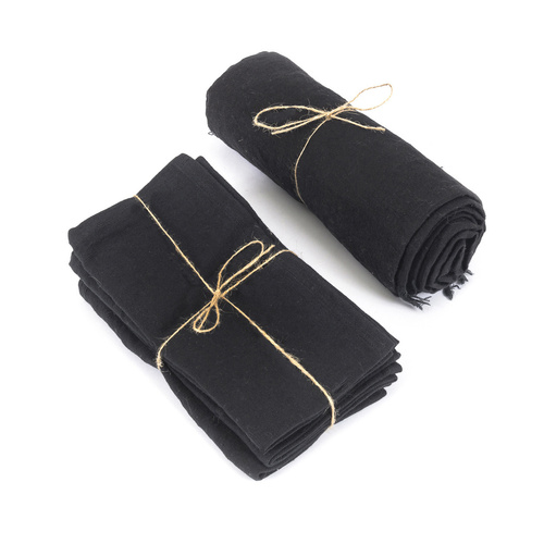 Sprawdź Linen Tablecloth - Black - 150x250