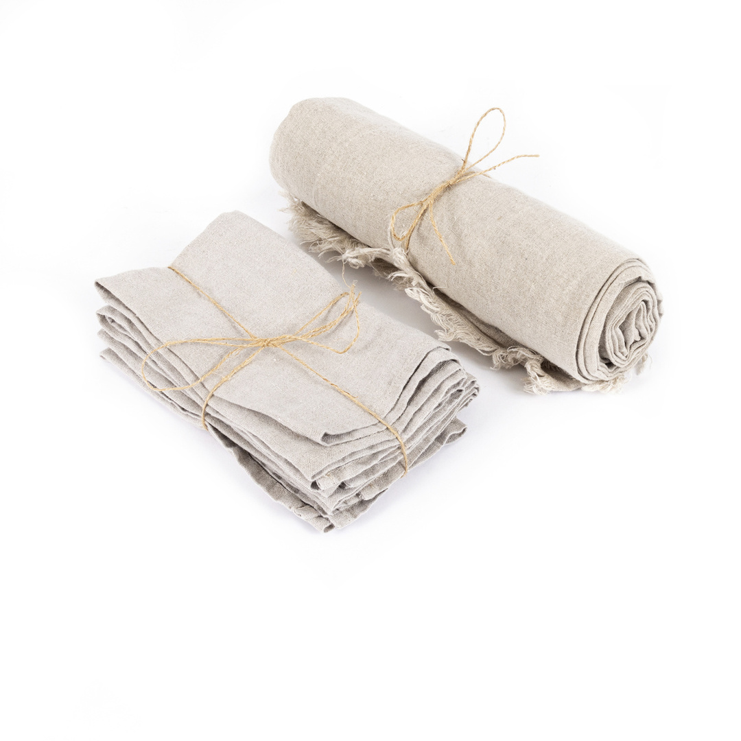 Sprawdź Linen Tablecloth - Beige - 150x150 Linen Tablecloth - Beige - 150x150