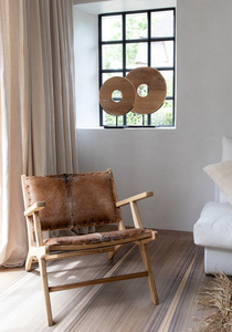 Teak Disc on Stand - L small 5