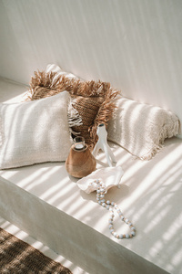 Triple Twig Candle Holder - White small 1