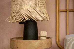 Lampa stołowa - The Rattan Black, E27, boho 3 Lampa stołowa - The Rattan Black, E27, boho small 3