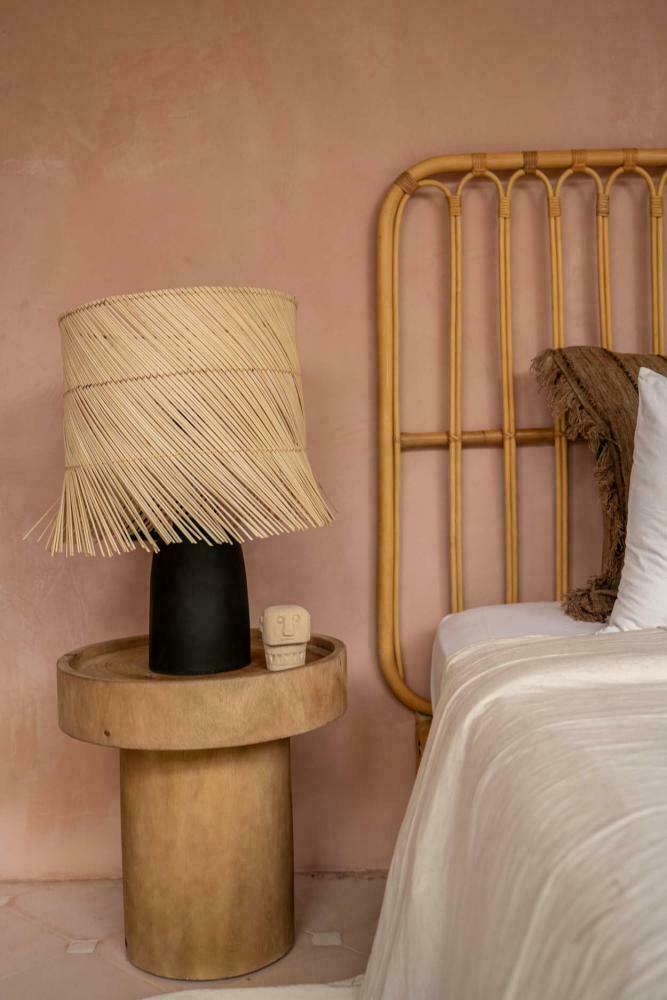 Pokaż Lampa stołowa - The Rattan Black, E27, boho Lampa stołowa - The Rattan Black, E27, boho