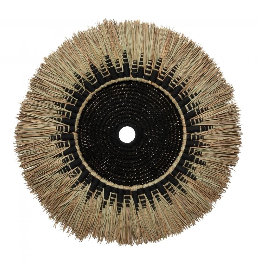 Sprawdź Raffia Macramé Wall Deco - Black Natural Raffia Macramé Wall Deco - Black Natural