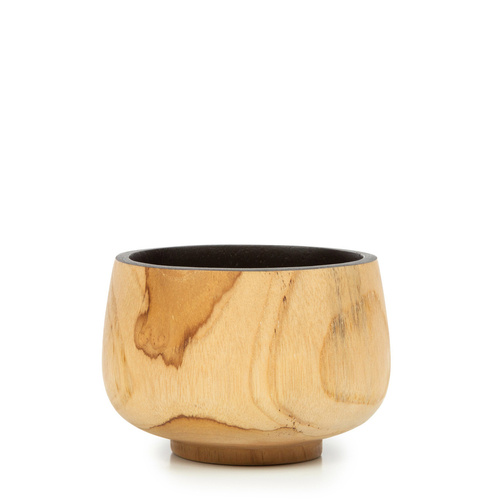 Sprawdź Miska BAZAR BIZAR Bondi z drewna tekowego naturalna czarna 12 cm