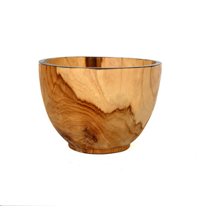 Miska na słodycze BAZAR BIZAR Bondi z drewna tekowego, naturalna z czarną krawędzią, 15 cm small 5