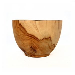 Miska na słodycze BAZAR BIZAR Bondi z drewna tekowego, naturalna z czarną krawędzią, 15 cm small 7