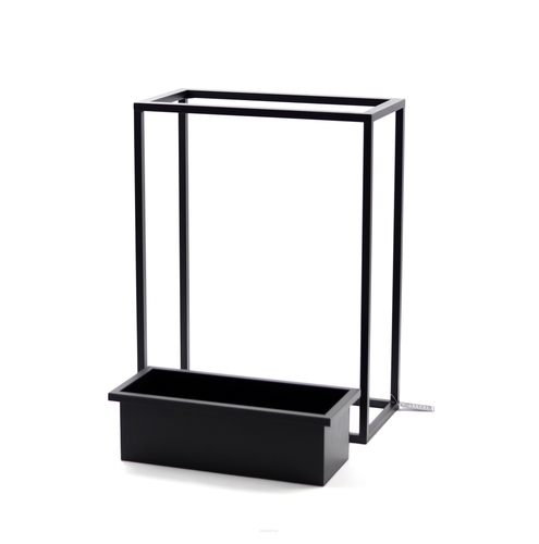 Sprawdź Kwietnik metalowy JAKPOL LUX 80x60x30 cm czarny mat loftowy stalowy