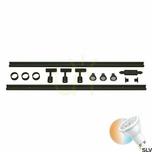 Sprawdź Zestaw szynoprzewodów 1-fazowy SLV PURI czarny 2 m 3x LED 4,3 W 143190