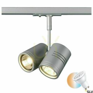 Reflektor do szynoprzewodu SLV BIMA 2 1-fazowy GU10 2x50W szary 143432 small 0