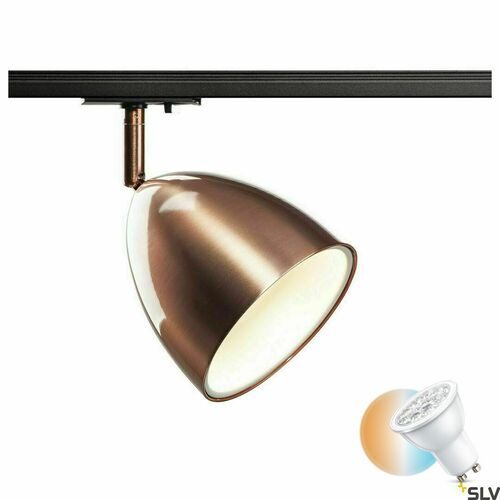 Sprawdź Lampa do szynoprzewodu SLV PARA CONE 14 GU10 miedziano-biała 1002875