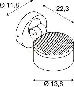 Kinkiet zewnętrzny SLV ESKINA antracyt 15W 1000 lm 3000/4000K IP54 1002904 small 6