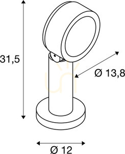 Słupek oświetleniowy SLV ESKINA 30 antracyt 14,5W IP65 1002906 small 6