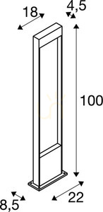 Słupek oświetleniowy SLV FLATT POLE 100 10W IP65 brązowy antracyt 1002959 5 Słupek oświetleniowy SLV FLATT POLE 100 10W IP65 brązowy antracyt 1002959 small 5