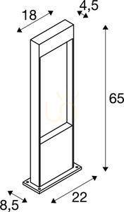 Słupek oświetleniowy SLV FLATT POLE 65 brązowy/antracyt 10W IP65 LED 1002957 small 4