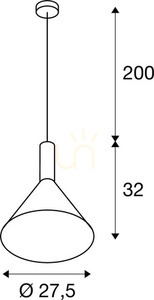 Lampa wisząca SLV PHELIA 275 E27 czarno-złota 1002949 6 Lampa wisząca SLV PHELIA 275 E27 czarno-złota 1002949 small 6