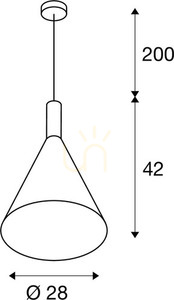 Lampa wisząca SLV PHELIA 280 czarno-złota E27 1002950 small 6