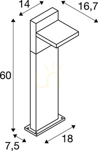 Słupek oświetleniowy SLV ABRIDOR POLE 60 antracyt 12W IP55 LED 1002991 small 4