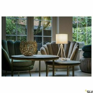 Lampa stołowa podstawa SLV FENDA E27 biała 40W 1003032 small 4