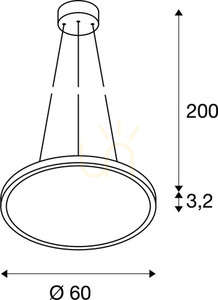 Lampa wisząca SLV LED PANEL 60 DALI szara 43W 3000K 1003046 2 Lampa wisząca SLV LED PANEL 60 DALI szara 43W 3000K 1003046 small 2
