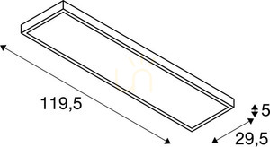 Lampa sufitowa SLV LED PANEL DALI 43W 4000K 119,5 cm szara 1003055 2 Lampa sufitowa SLV LED PANEL DALI 43W 4000K 119,5 cm szara 1003055 small 2