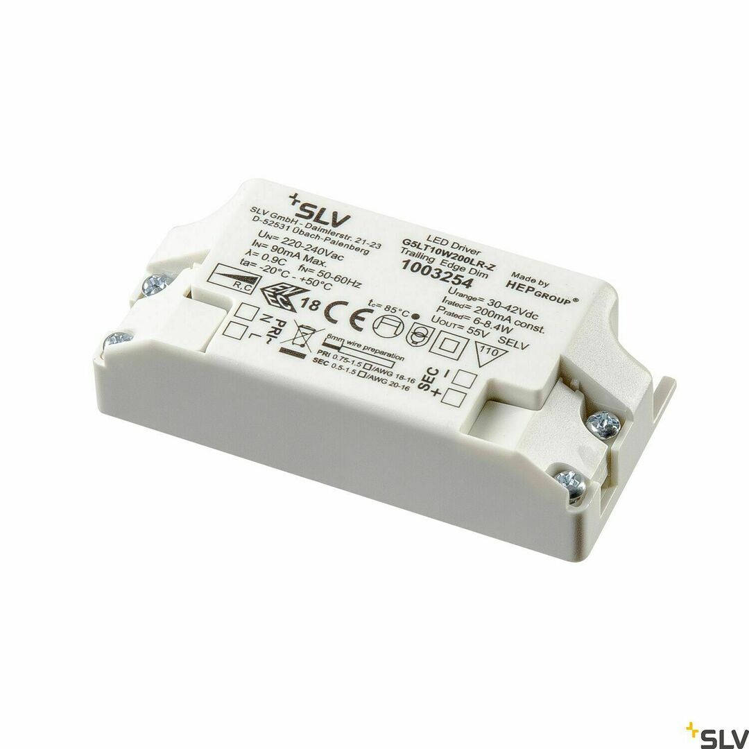 Sprawdź Sterownik LED SLV ściemnialny fazowy IP20 biały 1003254 Sterownik LED SLV ściemnialny fazowy IP20 biały 1003254