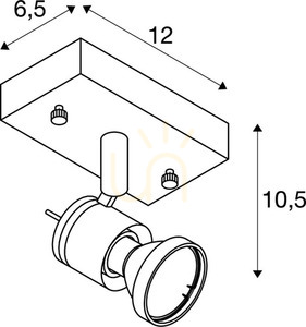 Oprawa wpuszczana SLV ASTO 1 aluminium GU10 75W 147441 small 3