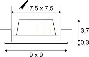 Oprawa wpuszczana SLV FRAME BASIC biała LED 8,3W 3000K 112721 small 2