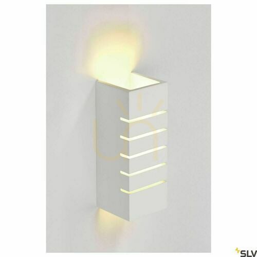 Sprawdź Lampa natynkowa ścienna SLV PLASTRA 148010 biała gipsowa E14 40W 24 cm