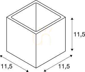 Kinkiet gipsowy SLV PLASTRA Cube 148018 biały, góra-dół, 11,5 cm, G9 small 6