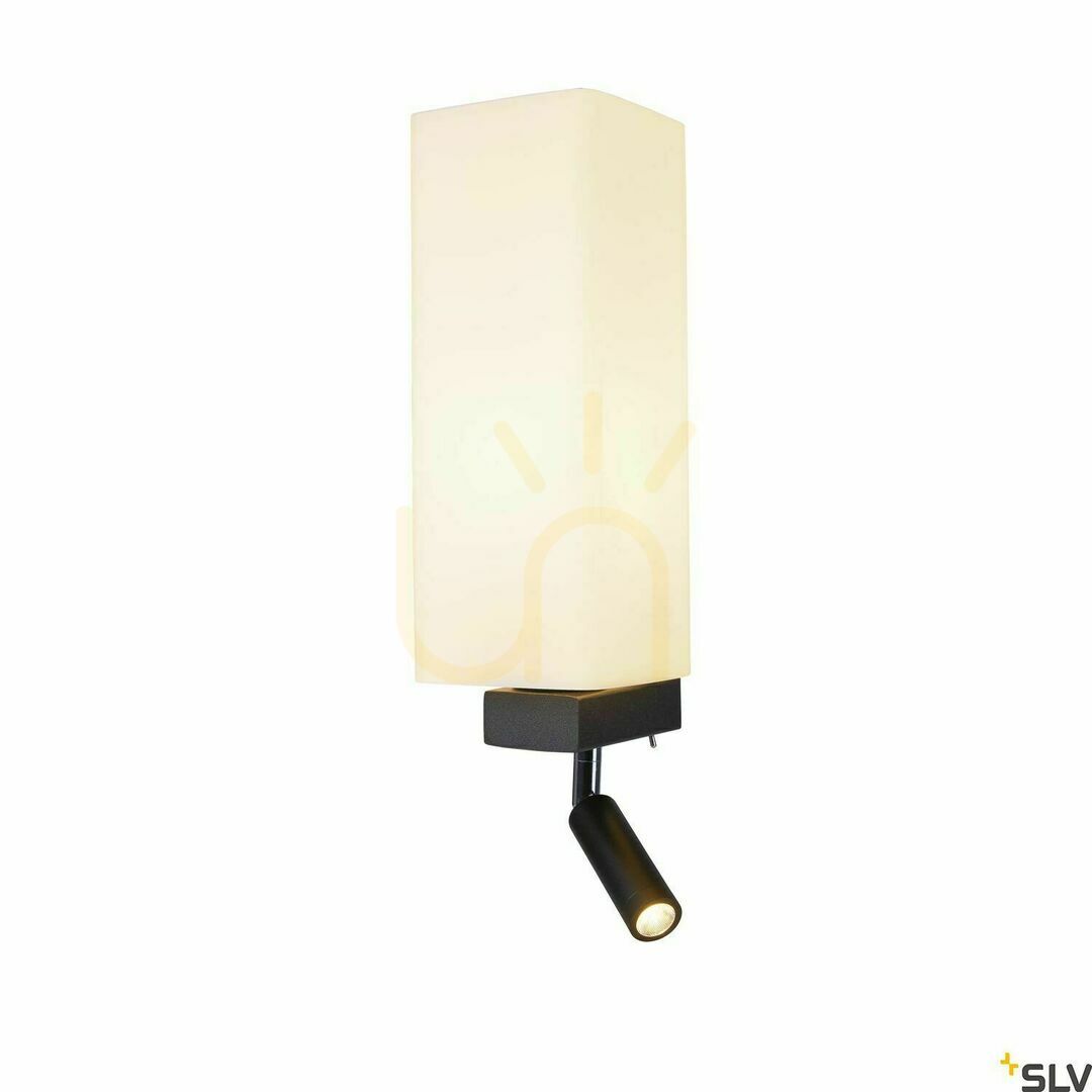 Zobacz Kinkiet SLV QUADRASS SPOT czarny 2W 3000K 1003428 Kinkiet SLV QUADRASS SPOT czarny 2W 3000K 1003428