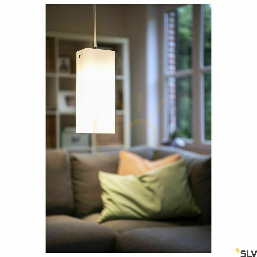 Pokaż Lampa wisząca SLV QUADRASS chrom mleczne szkło E27 40W 1003432 Lampa wisząca SLV QUADRASS chrom mleczne szkło E27 40W 1003432