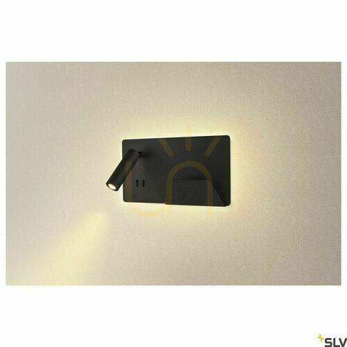 Sprawdź Kinkiet SLV SOMNILA prawy czarny LED 15W 3000K 490 lm USB 1003456