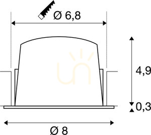 Oprawa wpuszczana SLV NUMINOS DL S czarna 8,6W 4000K 730lm 1003817 small 2