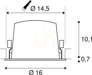 Oprawa wpuszczana SLV NUMINOS DL XL biała 37,4W 2700K 1004001 small 2