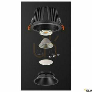 Oprawa wpuszczana SLV NUMINOS DL XL czarna 37,4W 3000K 3300lm 1004012 small 1