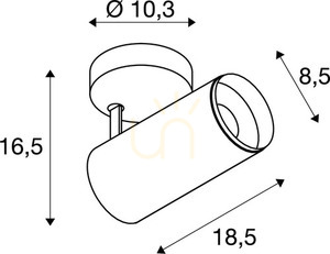 Lampa sufitowa natynkowa SLV NUMINOS Spot M biała/czarna 20,1W 2700K 1004198 3 Lampa sufitowa natynkowa SLV NUMINOS Spot M biała/czarna 20,1W 2700K 1004198 small 3