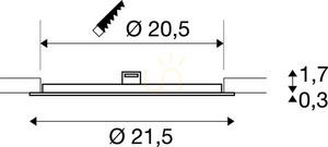 Oprawa Wpuszczana SLV Senser 24 DL LED 13W 4000K Biała Ø21,5 cm 1004696 small 3