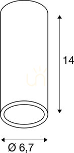 Lampa sufitowa natynkowa SLV ENOLA_B CL-1 czarna GU10 35W 151810 small 4